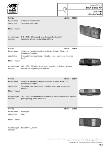 Spare parts FEBI for trucks DAF XF