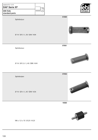 Spare parts FEBI for trucks DAF XF