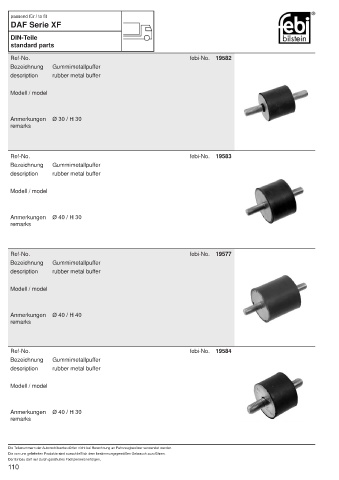 Spare parts FEBI for trucks DAF XF