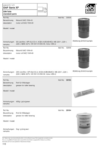 Spare parts FEBI for trucks DAF XF