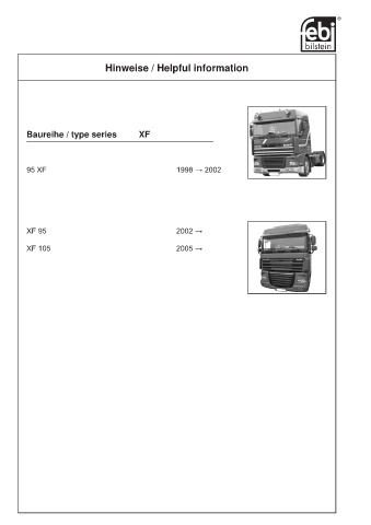 Spare parts FEBI for trucks DAF XF