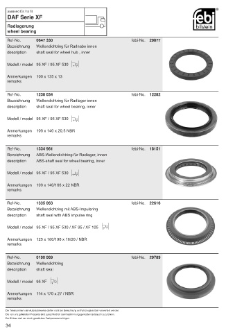 Spare parts FEBI for trucks DAF XF