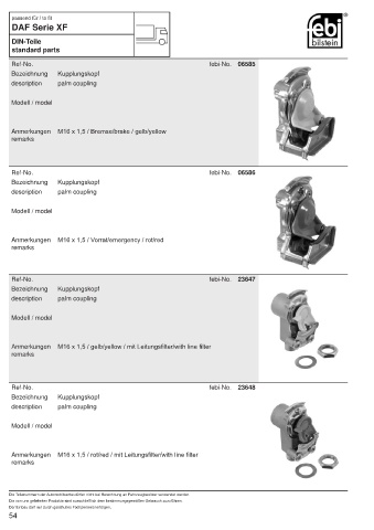 Spare parts FEBI for trucks DAF XF