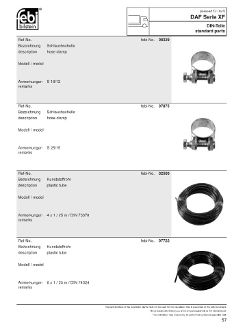 Spare parts FEBI for trucks DAF XF