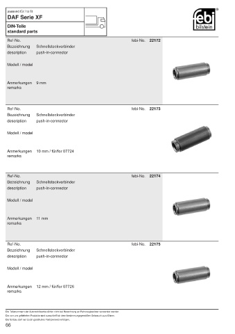 Spare parts FEBI for trucks DAF XF