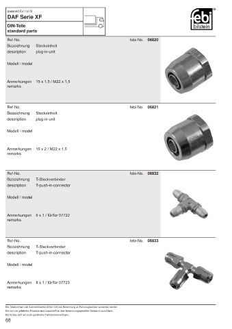 Spare parts FEBI for trucks DAF XF