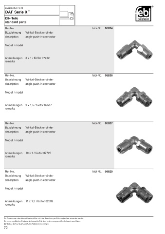 Spare parts FEBI for trucks DAF XF