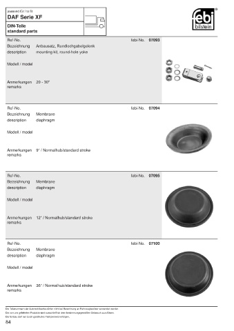 Spare parts FEBI for trucks DAF XF