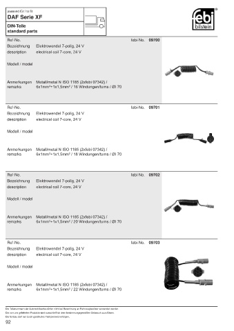 Spare parts FEBI for trucks DAF XF