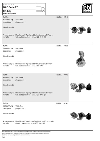 Spare parts FEBI for trucks DAF XF