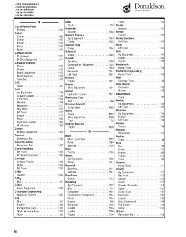 Spare parts DONALDSON cross-references