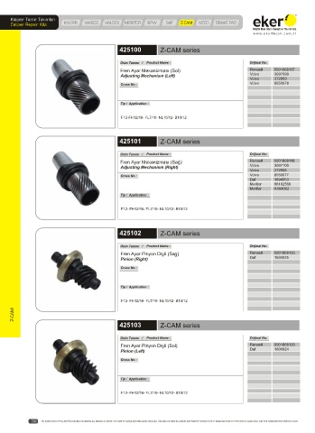 Catalogs auto parts for car and truck