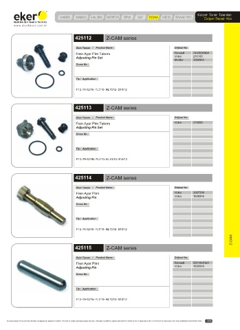 Catalogs auto parts for car and truck