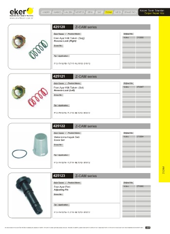 Catalogs auto parts for car and truck