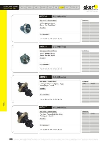 Catalogs auto parts for car and truck