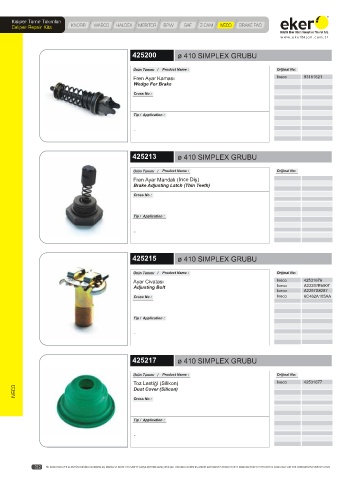 Catalogs auto parts for car and truck