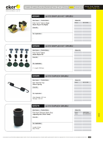 Catalogs auto parts for car and truck