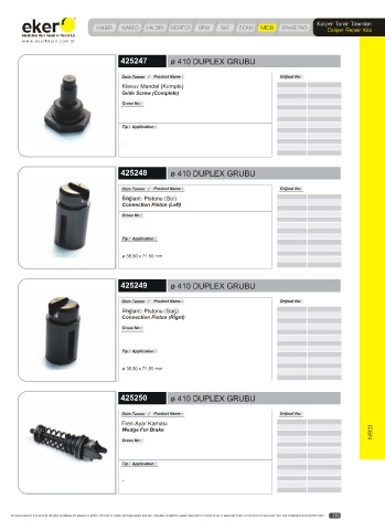 Catalogs auto parts for car and truck