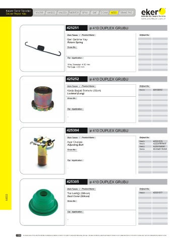 Catalogs auto parts for car and truck