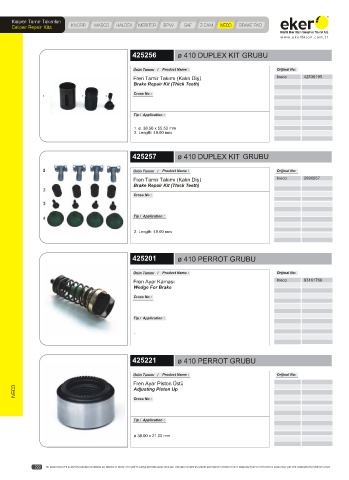 Catalogs auto parts for car and truck