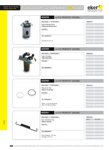 Catalogs auto parts for car and truck