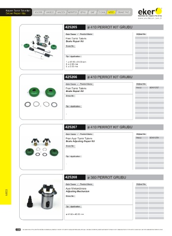 Catalogs auto parts for car and truck