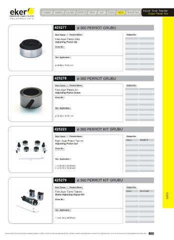 Catalogs auto parts for car and truck