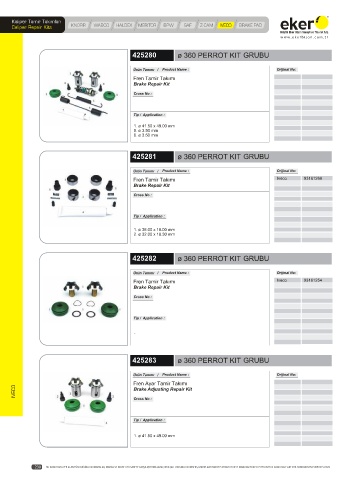 Catalogs auto parts for car and truck