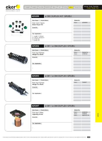 Catalogs auto parts for car and truck