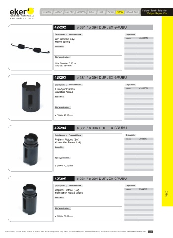 Catalogs auto parts for car and truck