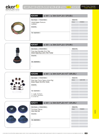 Catalogs auto parts for car and truck