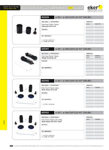 Catalogs auto parts for car and truck