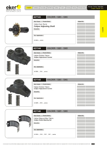 Catalogs auto parts for car and truck