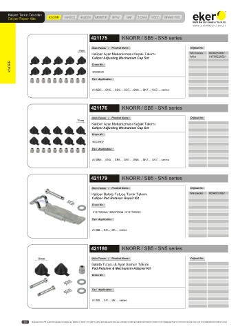 Catalogs auto parts for car and truck