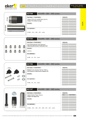 Catalogs auto parts for car and truck