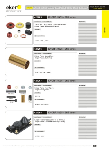 Catalogs auto parts for car and truck