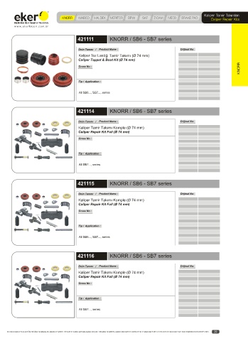 Catalogs auto parts for car and truck