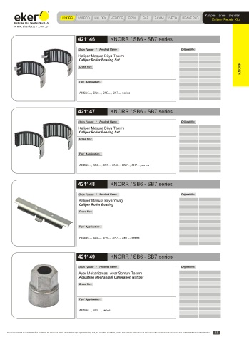 Catalogs auto parts for car and truck