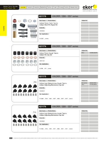 Catalogs auto parts for car and truck