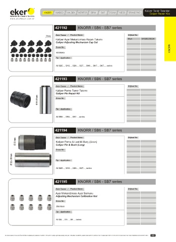 Catalogs auto parts for car and truck