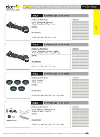 Catalogs auto parts for car and truck