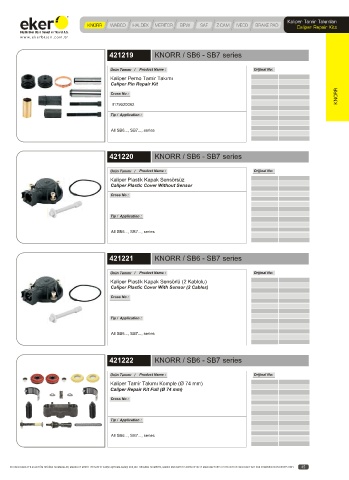 Catalogs auto parts for car and truck