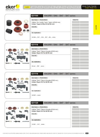 Catalogs auto parts for car and truck