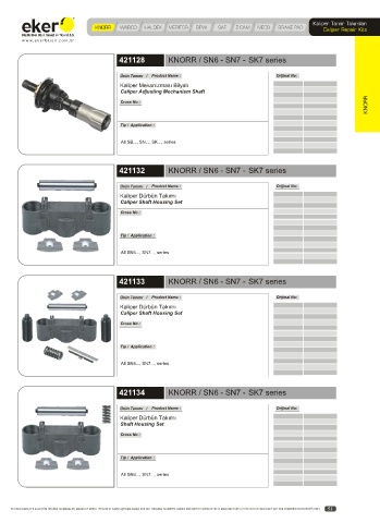 Catalogs auto parts for car and truck