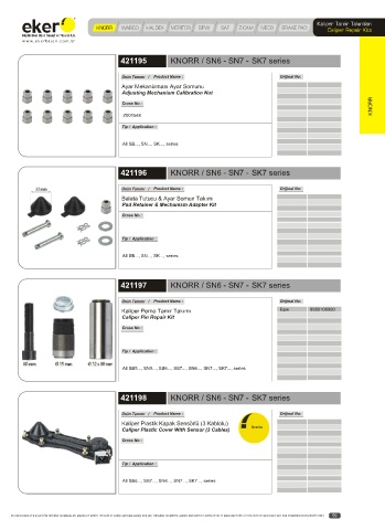 Catalogs auto parts for car and truck