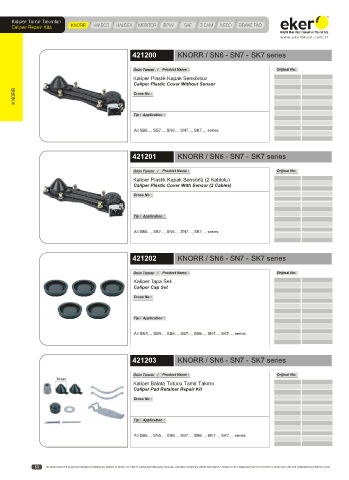 Catalogs auto parts for car and truck