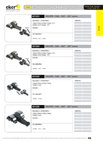 Catalogs auto parts for car and truck