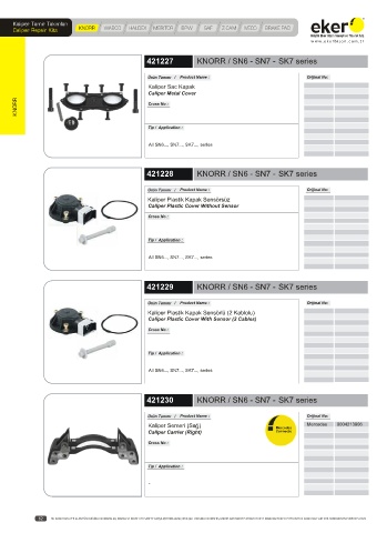 Catalogs auto parts for car and truck