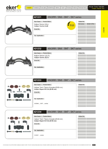 Catalogs auto parts for car and truck