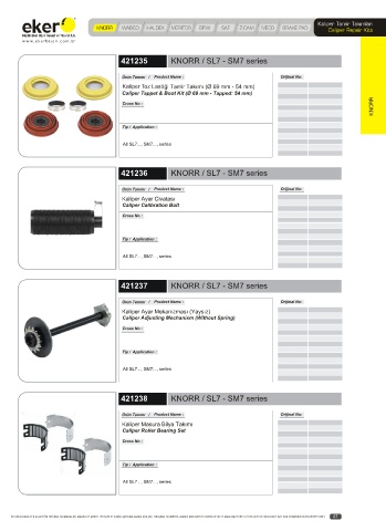 Catalogs auto parts for car and truck